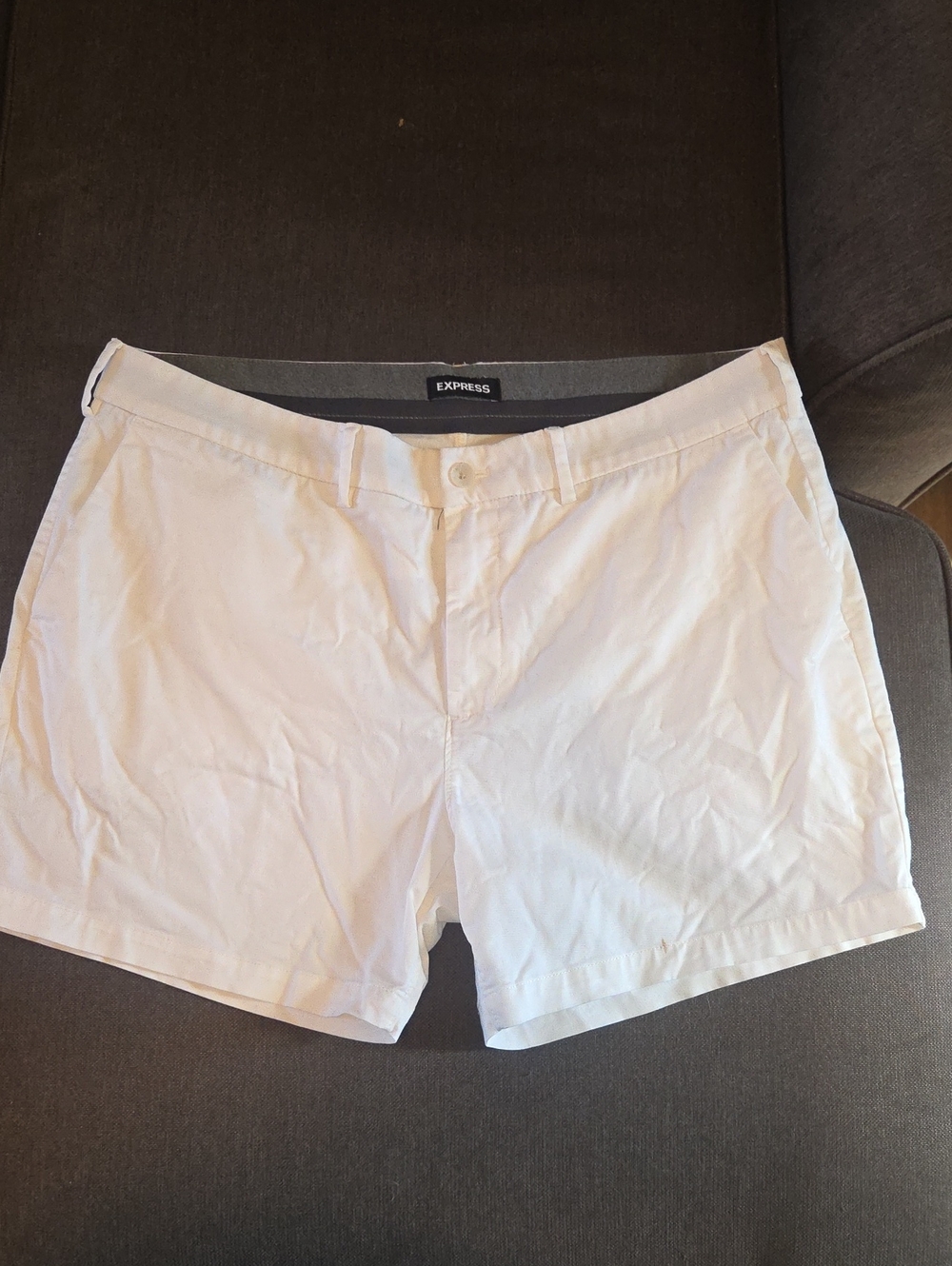 Express White Men's Chino Bermuda Shorts